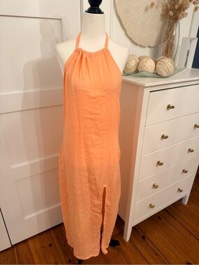 ASOS Peach Halter Beach Coverup Dress